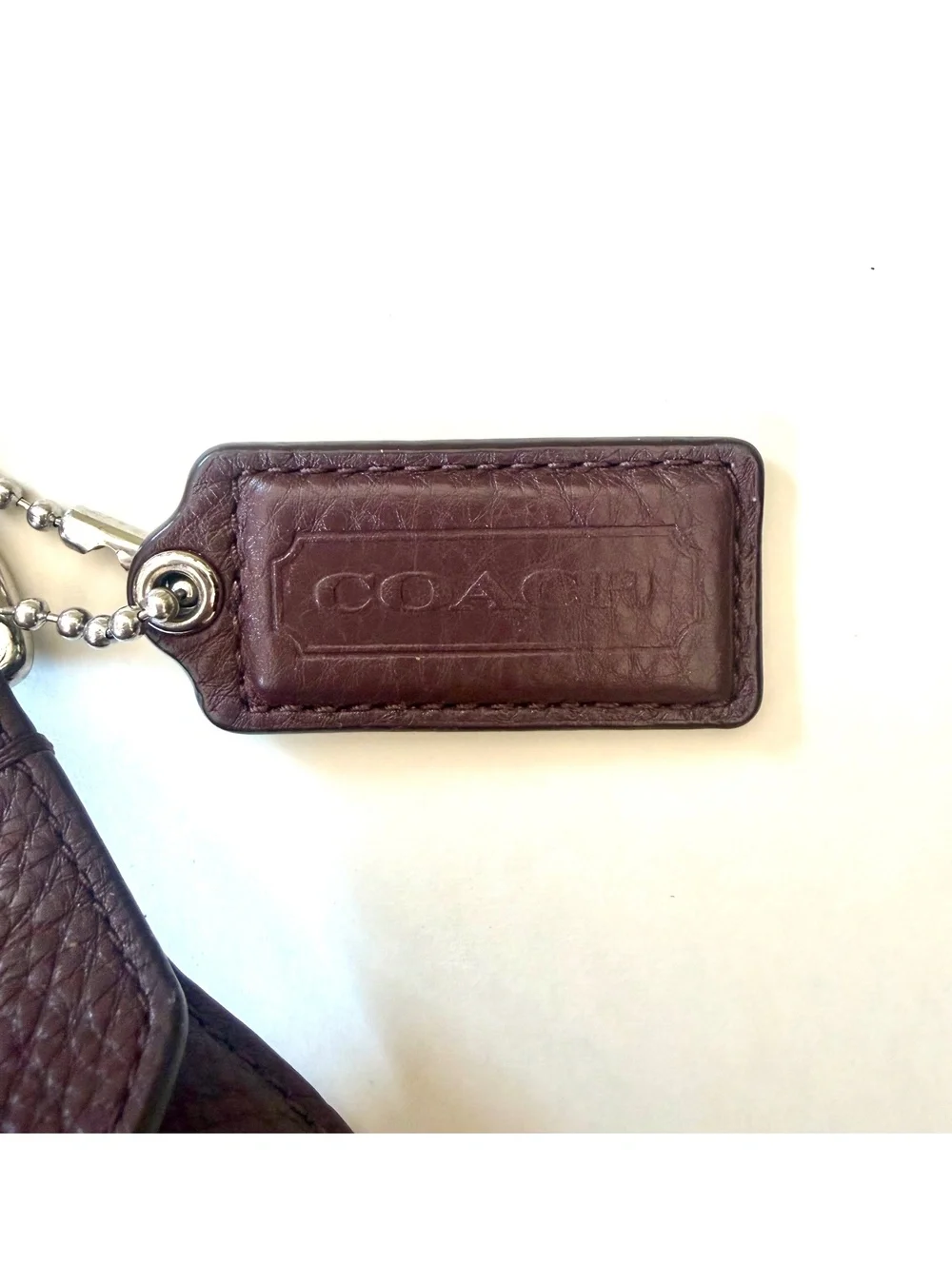 Coach Avery Pebble Leather Hobo Shoulder Bag F23309 Oxblood Brown